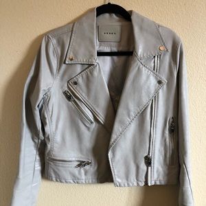 Blank NYC Moto Jacket - Grey Vegan Leather